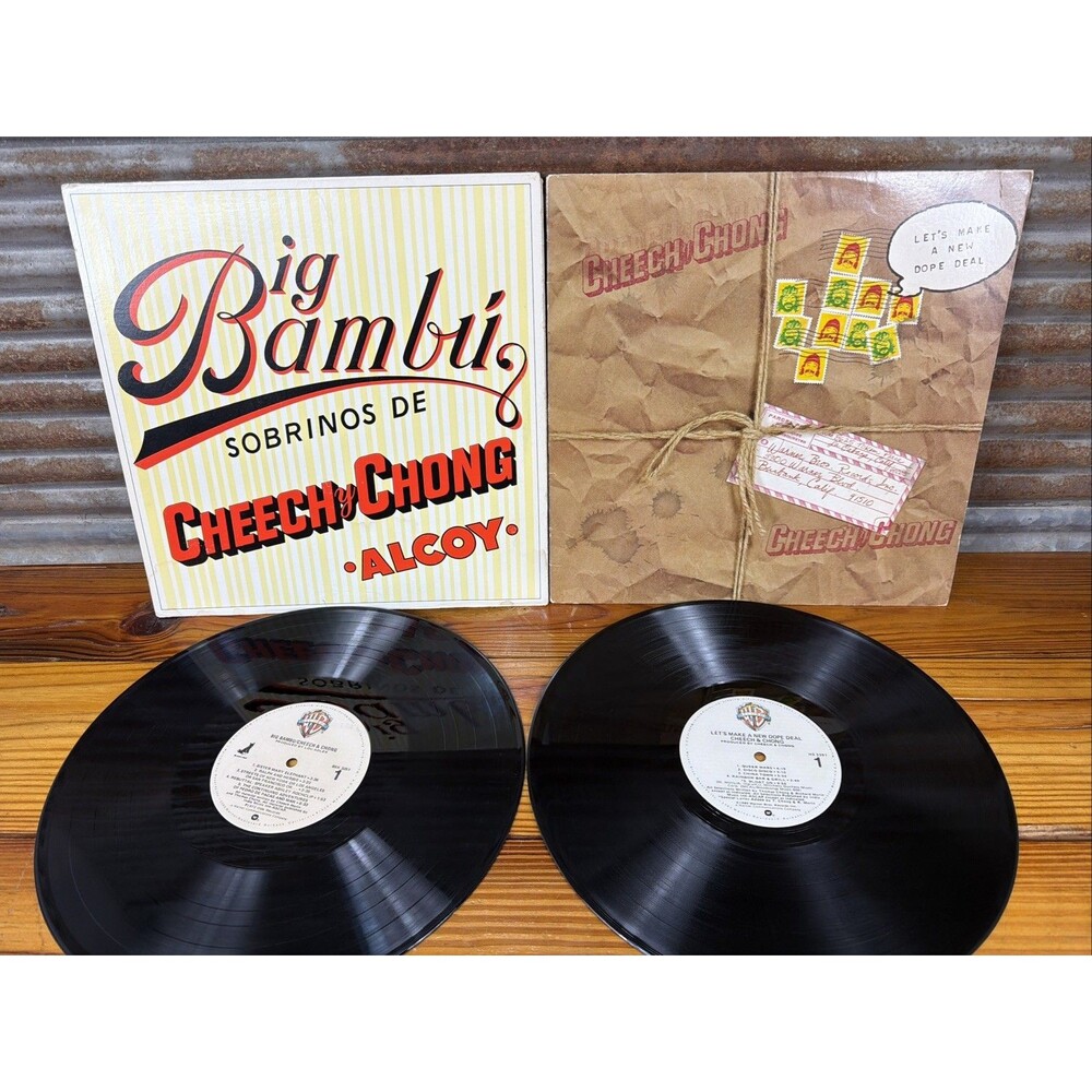 Cheech & Chong  Big Bambu & Lets Make a Dope Deal Vinyl LP Lot of 2 VG